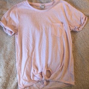 J crew light pink tie knot t shirt